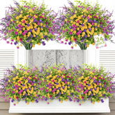 ATTGREAT artificial spring flowers in vibrant mixed colors for outdoor display