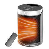 AUBKN space heater front view shows compact design for easy placement.
