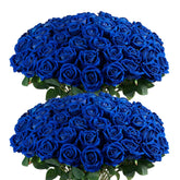 Auihiay blue silk roses set of 60 for centerpieces with long-lasting color.
