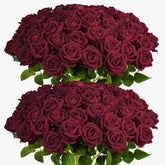 Auihiay burgundy artificial roses 60 stems for lavish wedding bouquets.