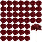 Auihiay burgundy hydrangea heads—silk blooms for lasting wedding centerpieces.