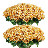 Auihiay gold rose artificial flowers bulk set for stunning event centerpieces and long-lasting decor.