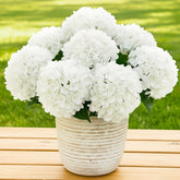 Auihiay hydrangea bouquet six outdoor bundles for durable white garden decor