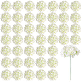 Auihiay ivory hydrangea heads for elegant wedding centerpieces with long-lasting petals.