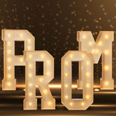 Aurelema Prom marquee letters 4ft setup for a bold graduation backdrop.