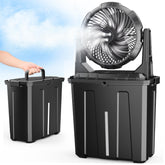 Ausic portable misting fan front view for outdoor cooling