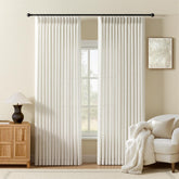 AUSSPVOCT pleated curtains in the living room create privacy with soft, diffused light.