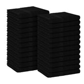 Avalon Towels salon towel in black, 16x27, bulk 24-pack for spa and gym use