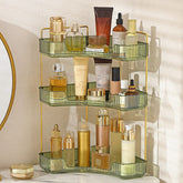 Aveniee corner bathroom organizer, 3-tier design keeps cosmetics neatly arranged.
