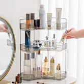 Aveniee corner 3-tier organizer in gray for vanity storage
