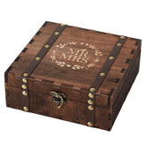 AW BRIDAL Mr & Mrs keepsake box with outer lid engraving for lasting memories.