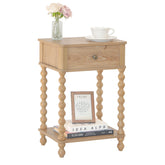 AWASEN nightstand with wood end table and drawer for bedside storage