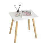 AWASEN side table with solid wood top for durable daily use.