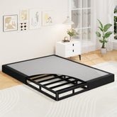 Awesofurni queen box spring cover shows a sleek low-profile base for easy bed access.