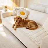 Awjcsv dog couch cover white on a sofa; washable and non-slip.
