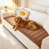 Awjcsv dog couch cover front view in dark brown, protects furniture from scratches.