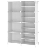 AWTATOS 8-cube closet organizer in white for clutter-free wardrobe storage.