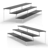 AZEAM 2-pack acrylic risers with three-tier display for versatile organization