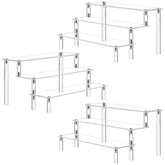 AZEAM acrylic riser 3-tier display stand for clear, organized shelf presentation.