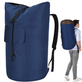 Γzhido backpack laundry bag front view highlights large 115L capacity for dorm laundry.