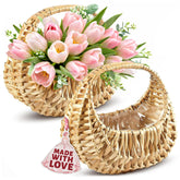 AZZORI small flower basket with handle, ideal for petal tossing