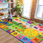 B BENRON abc-alphabet-animals rug for playful learning and engagement.