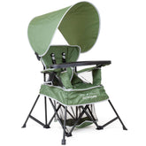 Baby Delight Go With Me Venture chair folded in its carry bag for travel.