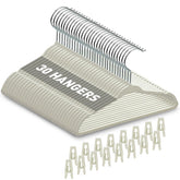 BABYRISH velvet baby hangers in a gift-ready box for baby showers.
