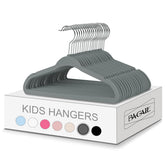 BAGAIL 14-inch velvet kid hanger with non-slip grip keeps lightweight tops in place