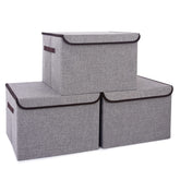 Bagnizer large 17-inch foldable storage bin with lid for dust-free storage.