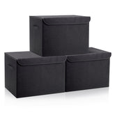 Bagnizer large storage bin with lid closed, ideal for closet organization and dust protection.