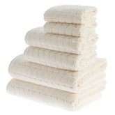 Bagno Milano Turkish Cotton Towels Cream closeup showing plush weave and softness.