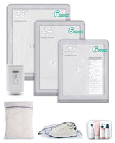 BAGSMART 21-piece vacuum storage set shows organized wardrobe bags for space-saving packing