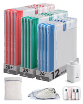 BAGSMART Vacuum Bags travel kit with color-coded sizes for quick organization.