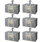 BALEINE 6-pack oversized moving bags with gray window for quick content identification.