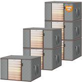 BALEINE 6-pack storage bags with clear front window for easy bedding organization.