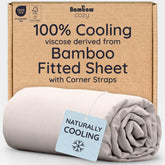Bambaw bamboo viscose king size fitted sheet offers silky softness and durable comfort.