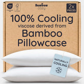 Bambaw bamboo-viscose king pillowcases set 2 in packaging, ready to refresh your bed.