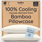 Bambaw pillowcase cooling-ivory for hot sleepers