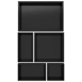 Bambloom black bamboo drawer organizer in a dresser drawer, neatly organized makeup