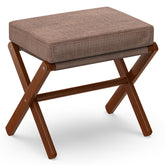 BAMBOOHOMIE foldable foot stool with bamboo legs offers stable leg elevation.