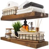 BAOBAB WORKSHOP walnut wood floating shelf 24in on wall highlights natural grain for warm decor