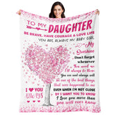 Baoern daughter blanket message closeup for daily comfort and warmth.