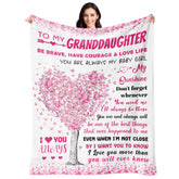 BAOERN Granddaughter blanket pink folded, ready to gift and cuddle warmth