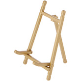 Bard's Satin Gold easel front view showing a small plate on display.