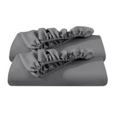 Bare Home 2-pack queen fitted sheets grey, packshot shows soft microfiber.