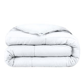 Bare Home Twin XL comforter in dark blue and grey, reversible design.