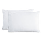 Bare Home flannel standard 2-pack pillowcases in white with velvety softness.