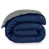 Bare Home queen comforter in reversible colors showing two mood options for decor.