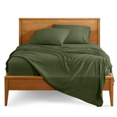 Bare Home queen flat sheet 90x102 showcases ultra-soft hydro-brushed fabric for cozy nights.